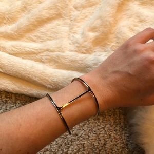 Bcbg gold and black bracelet